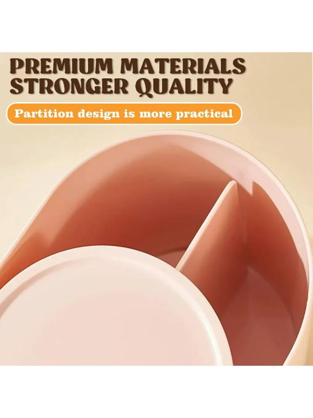 Stylish 3-Layer Hair Accessories Organizer & Rotatable Makeup Brush Holder